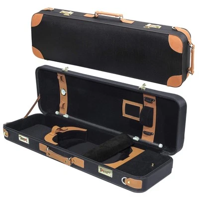 Estuche para violín de madera dura - Bolsillo para accesorios tamaño 3/4-4/4 - Marrón, NR-6900 Foto 1 de 4
