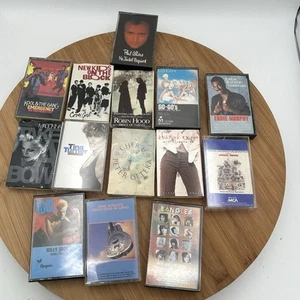 VTG 80s Rock Cassette Lot of 14 Tapes: Dire Straights, Phil Collins Madonna GoGo - Picture 1 of 2