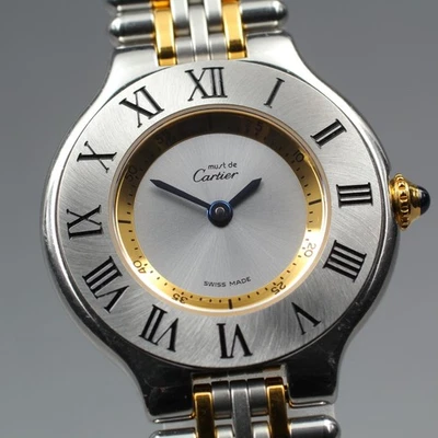 Vintage [Quase Perfeito] Cartier Must de Cartier 21 1340 28mm Relógio Feminino de Quartzo - Imagem 1 de 4