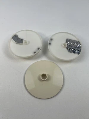 3 Cuisinart Little Pro Food Processor Parts - Shred & Slice Blades, Ejector Disc - Image 1 of 4