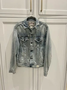 Chaqueta vaquera o de mezclilla vintage envejecida de Abercrombie & Fitch para hombre talla mediana - Imagen 1 de 11