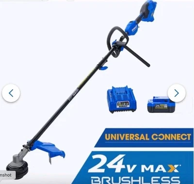 Kobalt 24-volt 15-in Split Shaft Attachment Capable Battery String Trimmer 4.0 A - Image 1 of 4