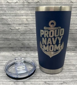 Navy Mom 20fl Oz Coffee Tumbler Several colors available Free Shipping - Picture 1 of 6