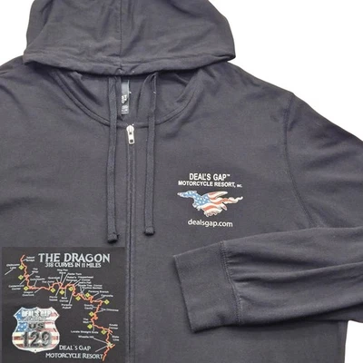 Ofertas Gap Motorcycle Resort The Dragon Camisa con Capucha Cremallera Negra Para Hombre XL Foto 1 de 4