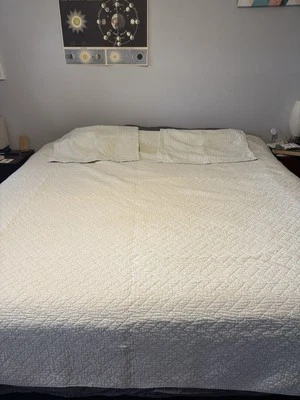 Juego de edredón Tommy Bahama Queen con fundas 100 % algodón, flor de piña verde primavera Foto 1 de 4