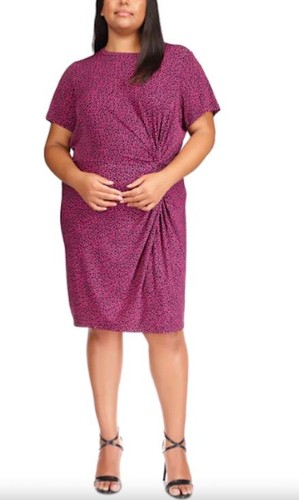 Abito pullover MICHAEL KORS donna TwistFront sfoderato più 2x NUOVO $130 WR380XL7RP