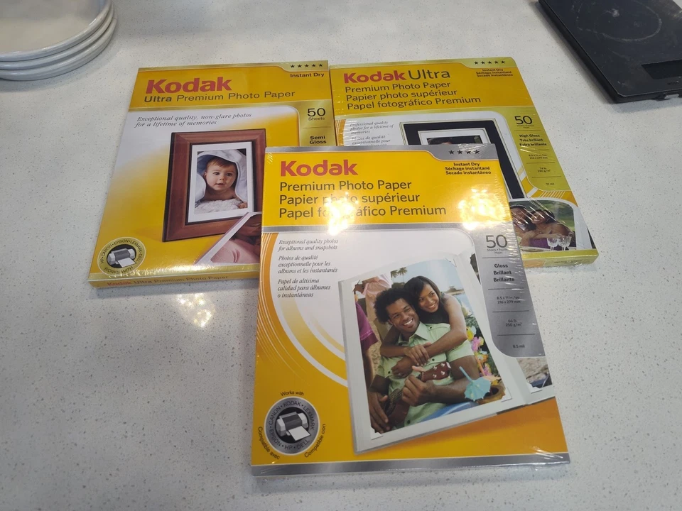50 Kodak Ultra Premium Photo Paper Professional Studio Gloss Photos 8.5 X 11