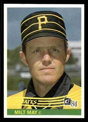 1984 Donruss Milt May #386 - Pittsburgh Pirates - NM+ - Image 1 of 2