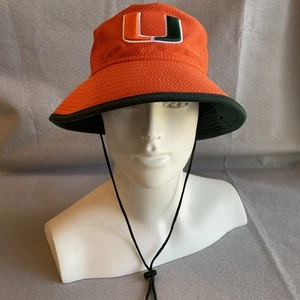 CAPPELLO A SECCHIELLO NCAA UNIVERSITY OF MIAMI HURRICANES NEW ERA taglia unica adatto alla maggior parte - Foto 1 di 10
