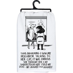 Toalla de cocina Neighbor Talking To Cat - Imagen 1 de 2