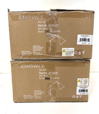 2PK Jonathan Y JYL7461A Rover 7 in. Adjustable Arm Metal Gold Brass Wall Sconce - Image 1 of 3