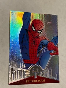 2017 Fleer Ultra Spider-Man Metal Patterned MM01 MM1 SPIDER-MAN Achievement😍~50 - Picture 1 of 10