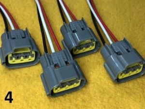 Prewired plug x 4 for Nissan S13 SILVIA 180SX SR20 Ignition coil 3 pin connector - Picture 1 of 2