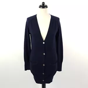 FTC Cashmere Strickjacke Damen M Blau Lang 100% Kaschmir Jacke - Bild 1 von 7