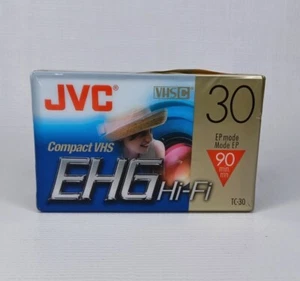 JVC Compact VHS 90 min EHG Hi-Fi VHS C Camcorder Cassette Tape TC-30 NEW Sealed - Picture 1 of 7