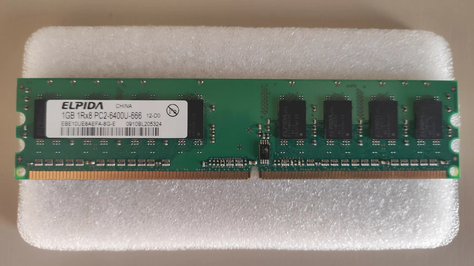 MODULO RAM ELPIDA 1 GB PC2-6400 DDR2 240 pin - Immagine 1 di 1