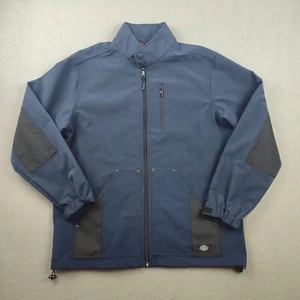 Dickies Storm Softshell Full Zip Workwear Jacket Mens L Blue Zip Pockets Thermal - Picture 1 of 10