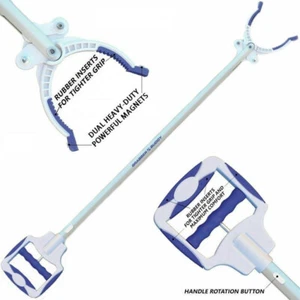 30" Grabber Buddy Pick Up Tool w/ Dual Magnets 90 Degree rotating handle Reacher - Picture 1 of 8