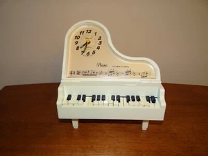 Vintage Hanslin PLAYER PIANO ALARM CLOCK -Moving Keys, Plays Beethoven, Musical - Picture 1 of 12