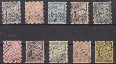 RI25490/ FRENCH TUNISIA – POSTAGE DUE – Y&T # T26 / T35 COMPLETE USED - Image 1 of 2
