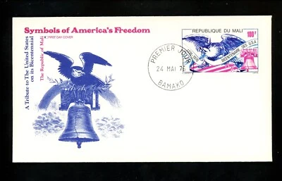 Postal History Mali FDC #C277 Liberty Bell eagle US Bicentennial 1976  - Image 1 of 4