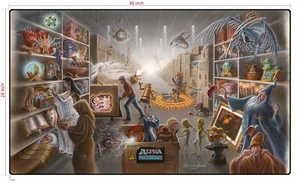 Tappetino da gioco cucito antiquariato alfa investimenti 28"x48"" mtg magic the gathering - Foto 1 di 1