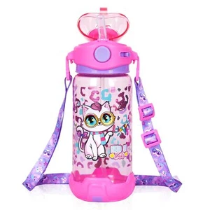 Kids Water Bottle with Straw/Lanyard for School Kids Girls Boys, 22 oz BPA Fr... - Picture 1 of 7