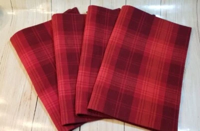 Crate & Barrel  Plaid Placemats Set of 4 Rubesco #205-648 Holiday or Everyday   - Image 1 of 3