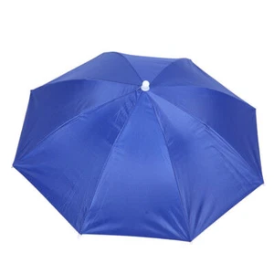 65cm Sunscreen Windproof Head Mounted Umbrella Top Folding Hat Umbrella - Picture 1 of 13