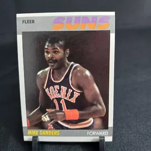 Mike Sanders Rookie 1987-88 Fleer #96 Phoenix Suns NBA Basketball Card (1A62) - Picture 1 of 3