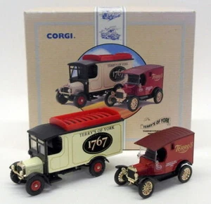 Corgi Diecast 97753 - Thornycroft Van & Model T Van Set - Terry's Of York - Picture 1 of 8