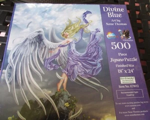 SunsOut 500 Piece Nene Thomas Art Puzzle "Divine Blue" New 18"x24" - Picture 1 of 3