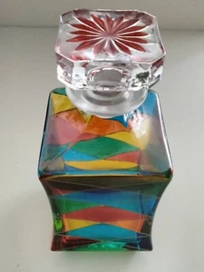 Vintage Due Zeta MURANO Italienische Glaskaraffe handbemalt - Bild 1 von 4