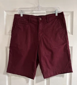 American Eagle Burgundy Next Level Flex Shorts Mens Size 30 Cotton Stretch - Picture 1 of 11