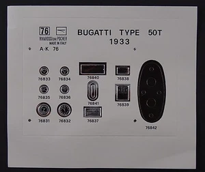 Juego de pegatinas Pocher 1:8 velocímetro Bugatti 50T 1933 K76 nuevo 76-76 B9 - Imagen 1 de 1