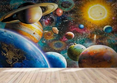 Papel pintado 3D Galaxy Planet pegatina autoadhesiva extraíble 9398 Foto 1 de 4