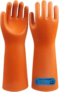 Rubber Electrical Insulated Gloves, Resistant 35kV High Voltage Electrical - Picture 1 of 7