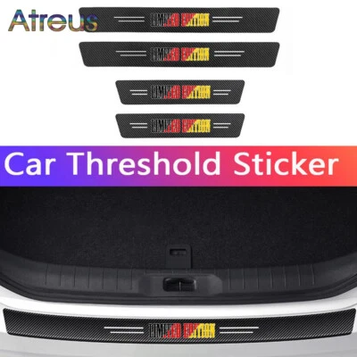 Pegatina protectora de placa de umbral de puerta de fibra de carbono para Toyota para Honda para Nissan Foto 1 de 4