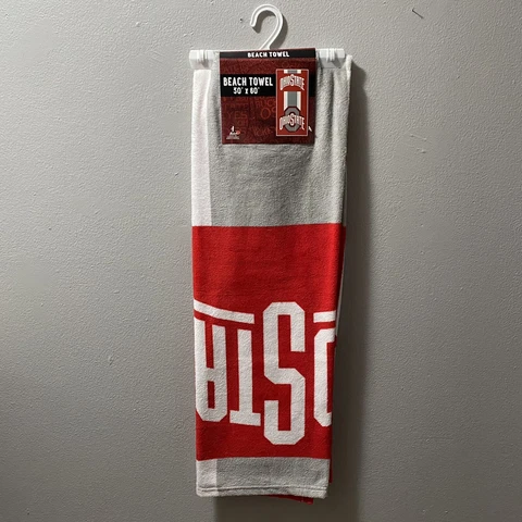 Northwest NCAA Ohio State Buckeyes State Line Beach Towel 30”X60” NEW Cover