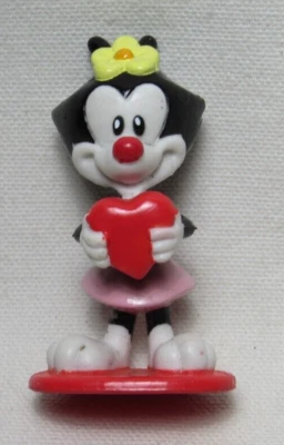Vintage Animaniacs Dot w/ Heart Valentines Day PVC Figure 1997 Elmers Toy Foto 1 de 3