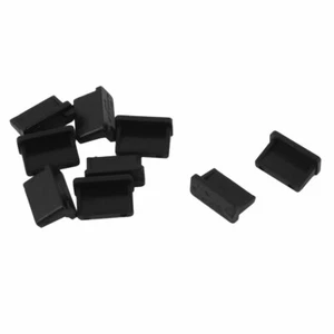 Teléfono PC Goma Antipolvo Hembra Puerto USB Cubierta Tapón Protector Tapón Negro 9 piezas - Imagen 1 de 2