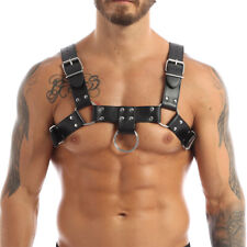 Men's Pu Leather Chest Harness Belt Adjustable Buckle Straps Clubwear Costume