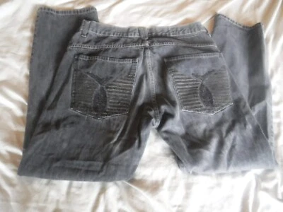 Calvin Klein Mens Black Jeans Size 34 Pine Apple Design on Rear Pre Owned - Image 1 of 4