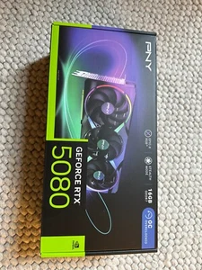 NEW SEALED PNY GeForce RTX™ 5080 16GB ARGB Overclocked Triple Fan - Picture 1 of 3