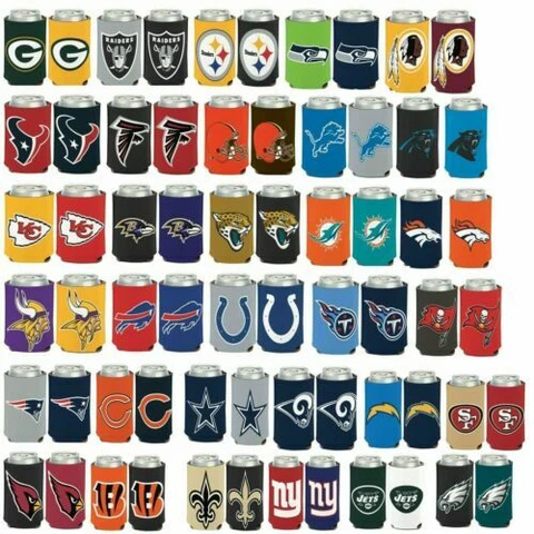 vNEW Licensed Football League Team Logo Can Cooler Variety - Pick A Team Cover