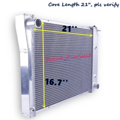 3 Row Aluminum Radiator for 1980-1987 Buick Regal V6 3.8L 4.1L/1965-1969 Skylark - Image 1 of 4