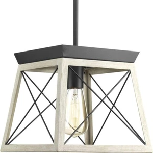 ​Progress Lighting P500041-143 Briarwood Graphite Farmhouse Mini-Pendant Light - Picture 1 of 1