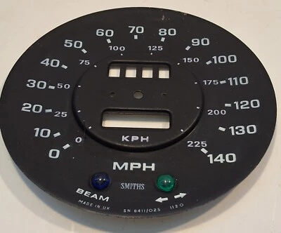 1972-76 Triumph TR6 Smiths SN6411/02S Mostrador Face-Looks Desinstalado-S1 Caixa #39#3 - Imagem 1 de 4