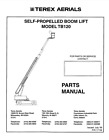 Terex Tb120 Self Propelled Boom Lift Parts Manual Pdf/usb #17158