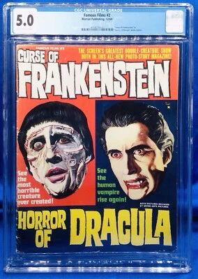 Películas famosas #2 (1964) CGC - Historias fotográficas de Frankenstein y Drácula - Warren Mag Foto 1 de 4